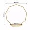 Gold 27 in Geometric Nonagon Wood Metal Arch Cake Display Stand Decorations